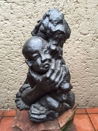 Ben Macala “Mother and Child”  bronze 46x26x30 cm - not signed – Private Coll A.B.