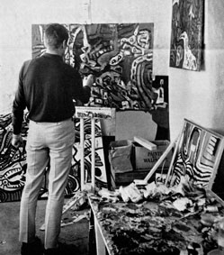 Brian Bradshaw in his studio, Grahamstown 1970 (ill. SA Panorama Nov. 1970) (img.© Sycholt / Tyler)