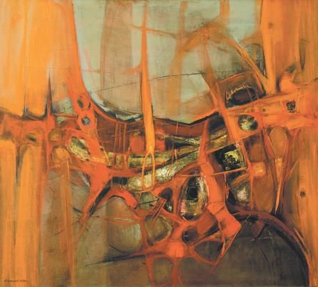 Joan CUNDALL ALLEN "New Beginning", 1969 - oil/canvas - 90.5x101 cm
