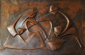 Michael Fleischer "Figure study", copper panel - 59.7x91 cm (RKA auction 5th Feb 2011 Lot 96)