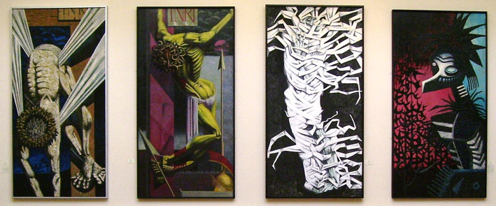 Four religious panels by Jack Heath