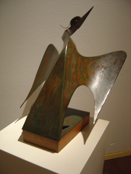 George JAHOLKOWSKI "Waterbird" ("Watervoël") - copper sheet - 39cm H (Rembrandt Art Foundation)