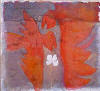 Wopko Jensma "Firebirds", 1977 - oil on canvas 88x96cm 