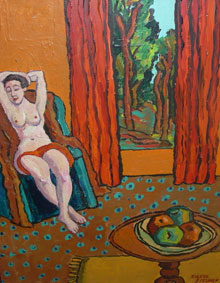 John McLAREN - "Siesta" - oil - 75x57 cm auctioned by Westgate Walding Auctioneers, Johannesburg - 4th March, 2009 - Lot 224