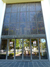 Stained glass windows by Frank Spears at the H.B. Thom Theatre, University of Stellenbosch