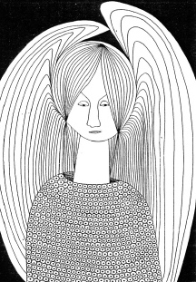 Thelma CHAIT “Angel” silkscreen ed. 250 - Illustrated in ARTLOOK 2 December 1966
