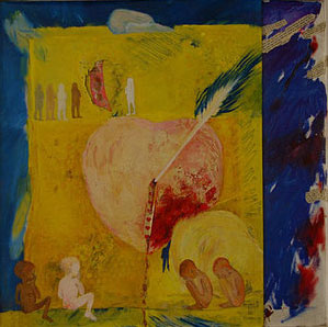 Stephanie WATSON “It’s you”, 1994 mixed media/oil on canvas 76x76 cm