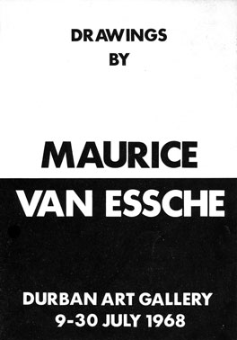 Maurice van ESSCHE - exhibition catalogue 1968 Durban Art Gallery