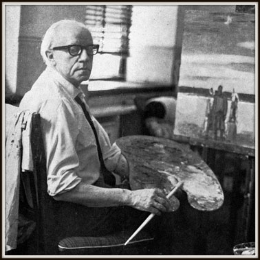 Maurice van Essche in his studio in 1968 (img. South African Panorama, Pretoria, Sept. 1971)