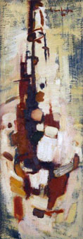 Claude VAN LINGEN "Saxophone", 1964 - oil/canvas (Coll. Hester Rupert Museum © , Graaff-Reinet)