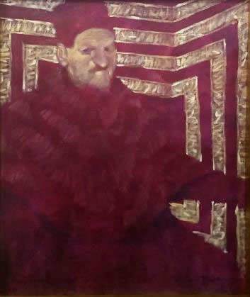 Cyril FRADAN "Innocent X.", 1969 - oil/canvas - 91x72 cm - Lot A022 