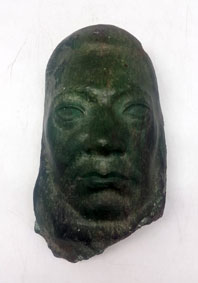 Hennie POTGIETER "Paul Kruger", 1936 - carved and incised green marble from Querceta / Forte dei Marmi - 20cm H - signed