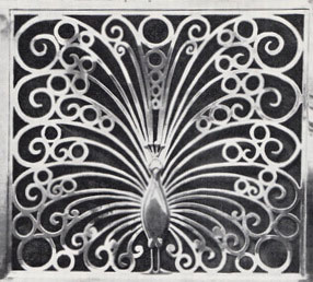 Detail of aluminium grille work designed by Ren Shapshak for Broadcast House, Johannesburg, ill. in The SA Architectural Record, October, 1937 (archives http://www.artefacts.co.za/)